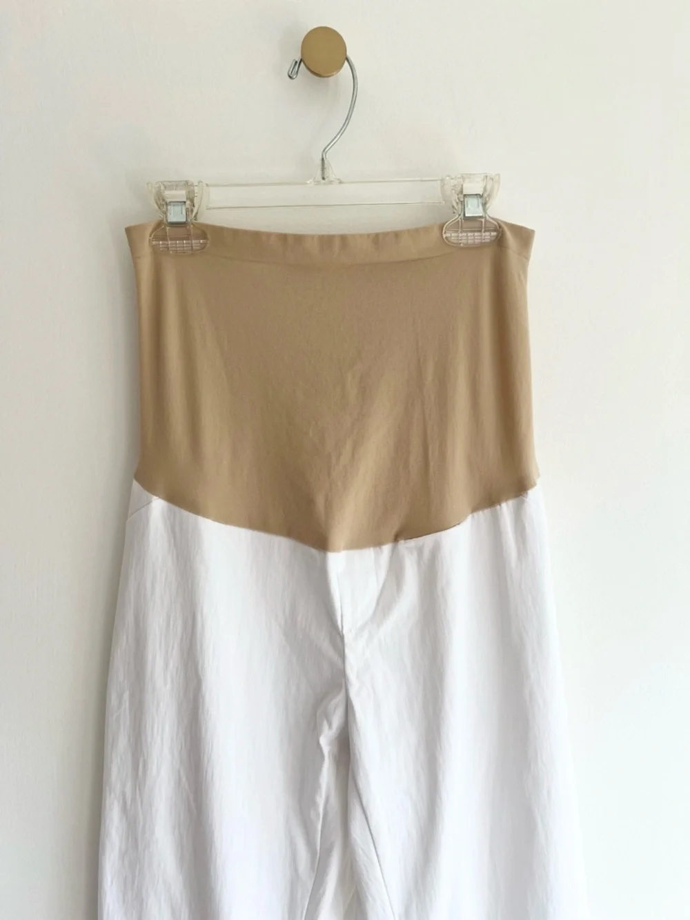 Motherhood Maternity White Casual Pull-On Dress Pants | Women’s Large